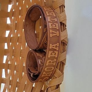 LEATHER BELT, "KOREA VETERAN"